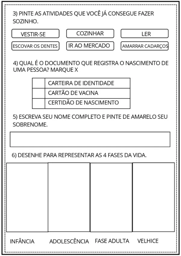Sondagem Diagnóstica do 1º ano impressa