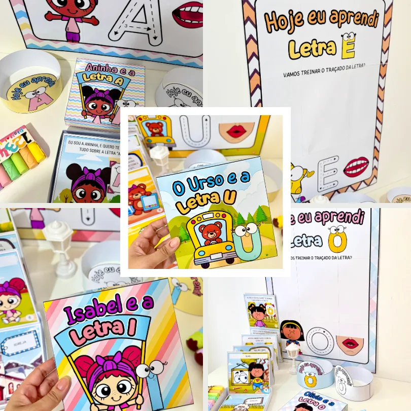 Combo de Atividades das Vogais