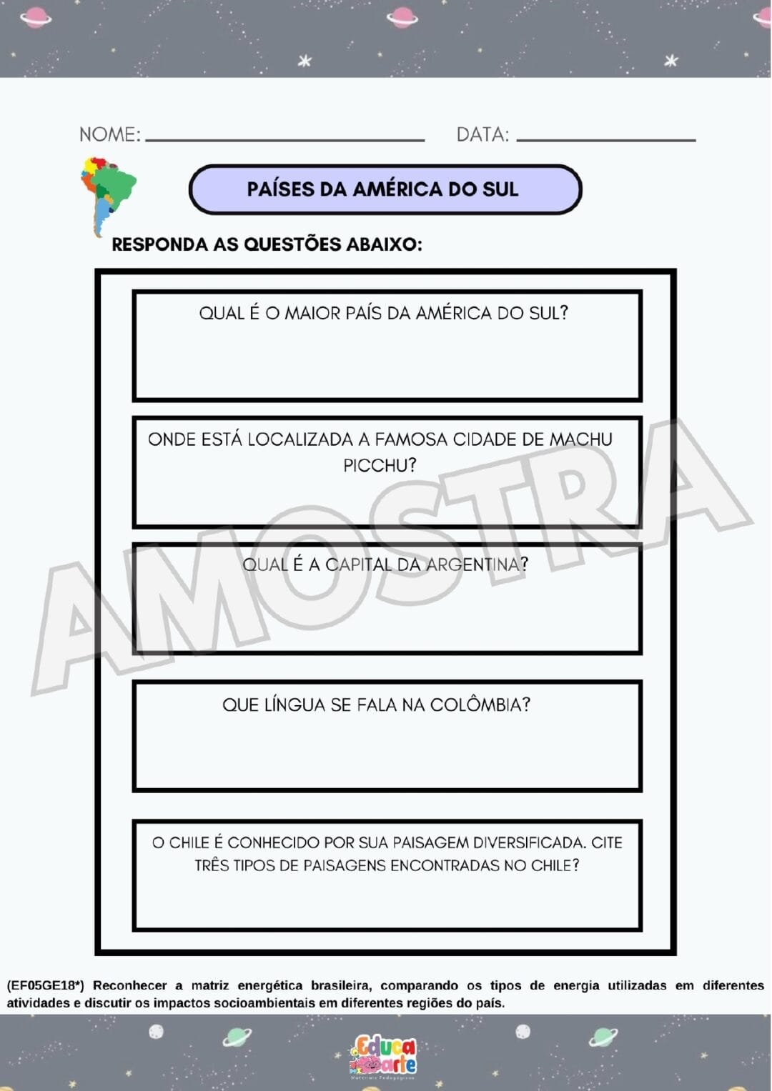 Atividades 5º ano