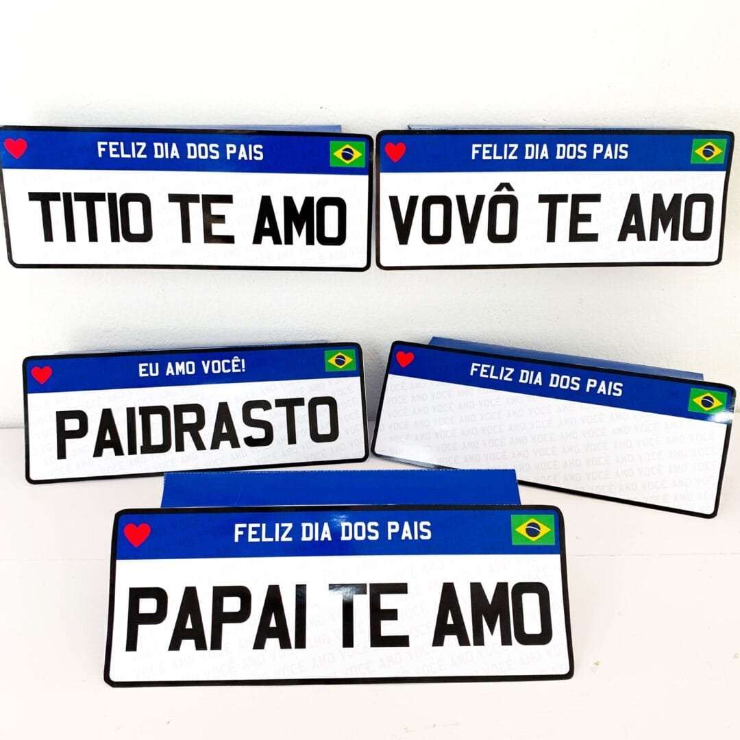 Lembrancinha dia dos pais caixa placa