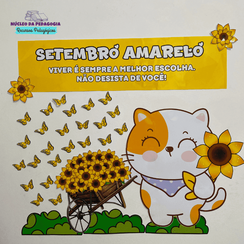 Painel Setembro Amarelo e Lembrancinha