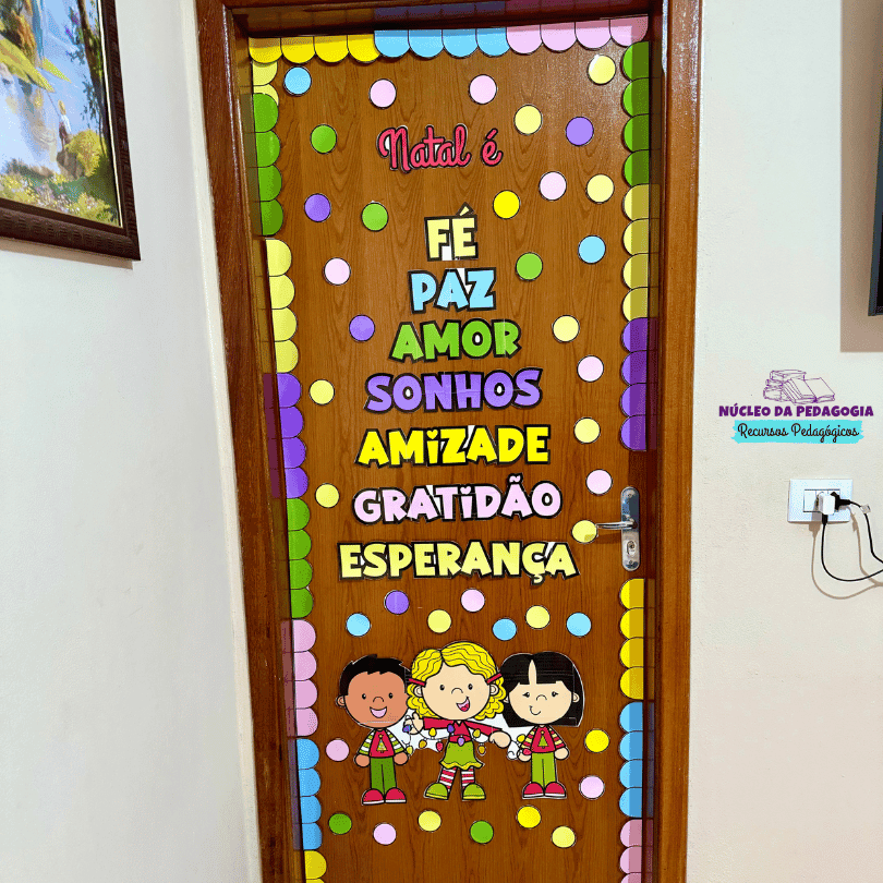 Decoração de Porta Natal para imprimir