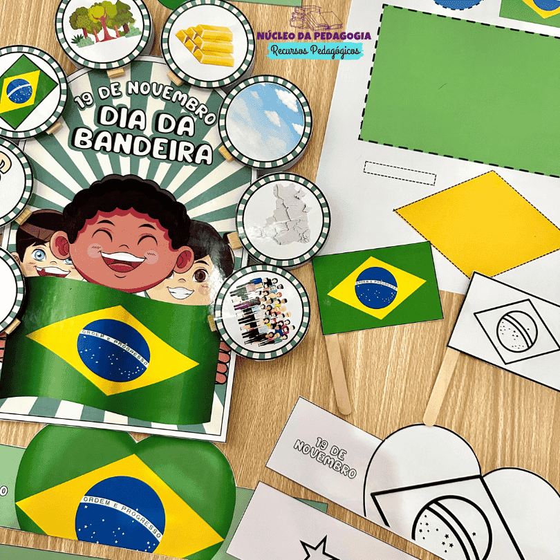 Lembrancinhas Dia da Bandeira e atividades